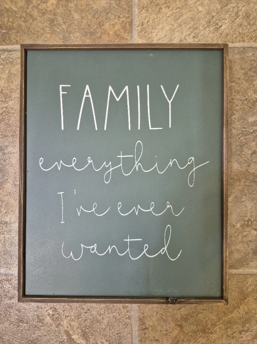 Hobby Lobby Green 'FAMILY everything I’ve ever wanted' Wall Sign
